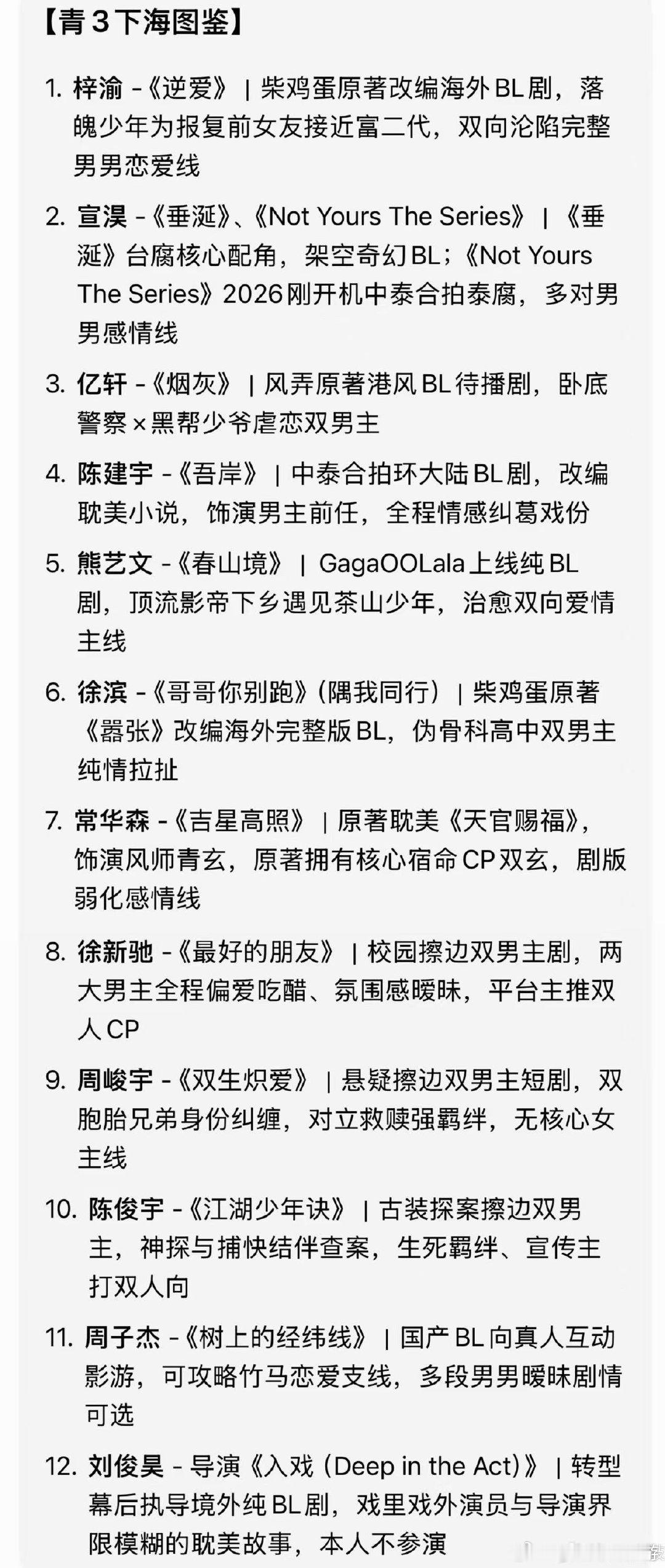 这个青3多少有点说法《青3下海图鉴》入戏公公也参加过青3？？？ 