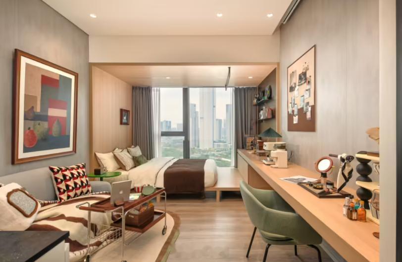 亲橙寓在南京建邺正式运营，室内配备全屋智能家电，这是阿里巴巴首家人才公寓，看着确