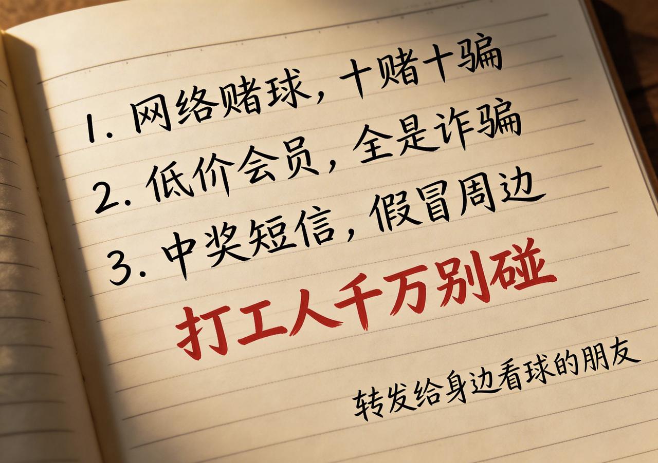 世界杯期间，这3个坑打工人千万别碰：
 
❌ 别碰网络赌球：先给小甜头再大额收割