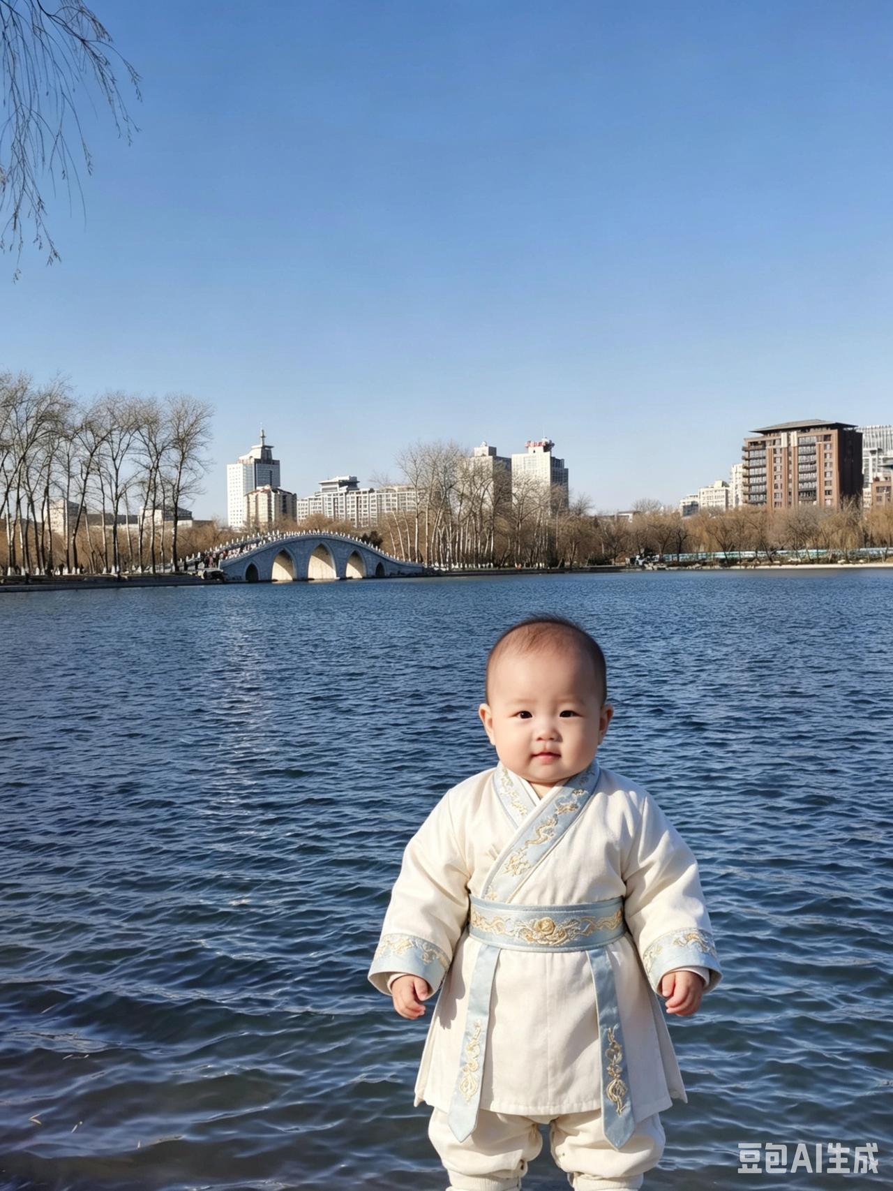 看着孙子的百日照和儿子的百日照，我突然冒出一个想法：我婴儿时长啥样呢？我便问豆包