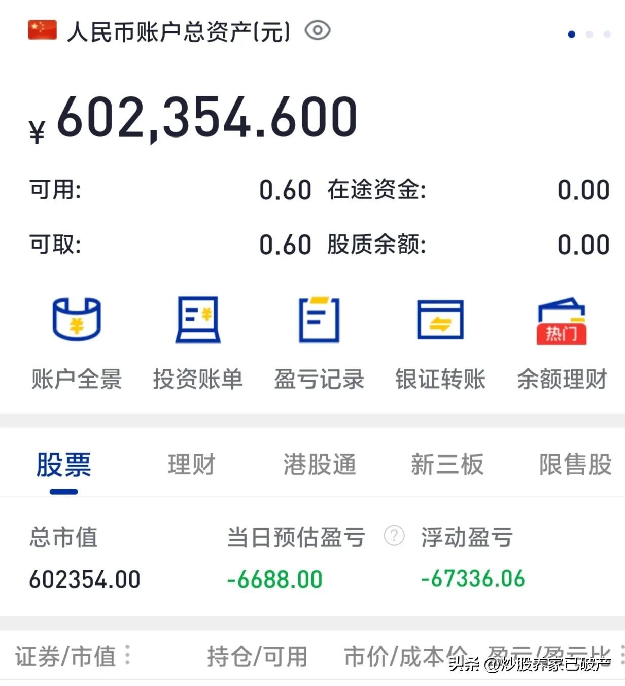 这么说今天还是挺开心的，因为昨天就打算总资产破60万就跑路的，想着今天大概率破了