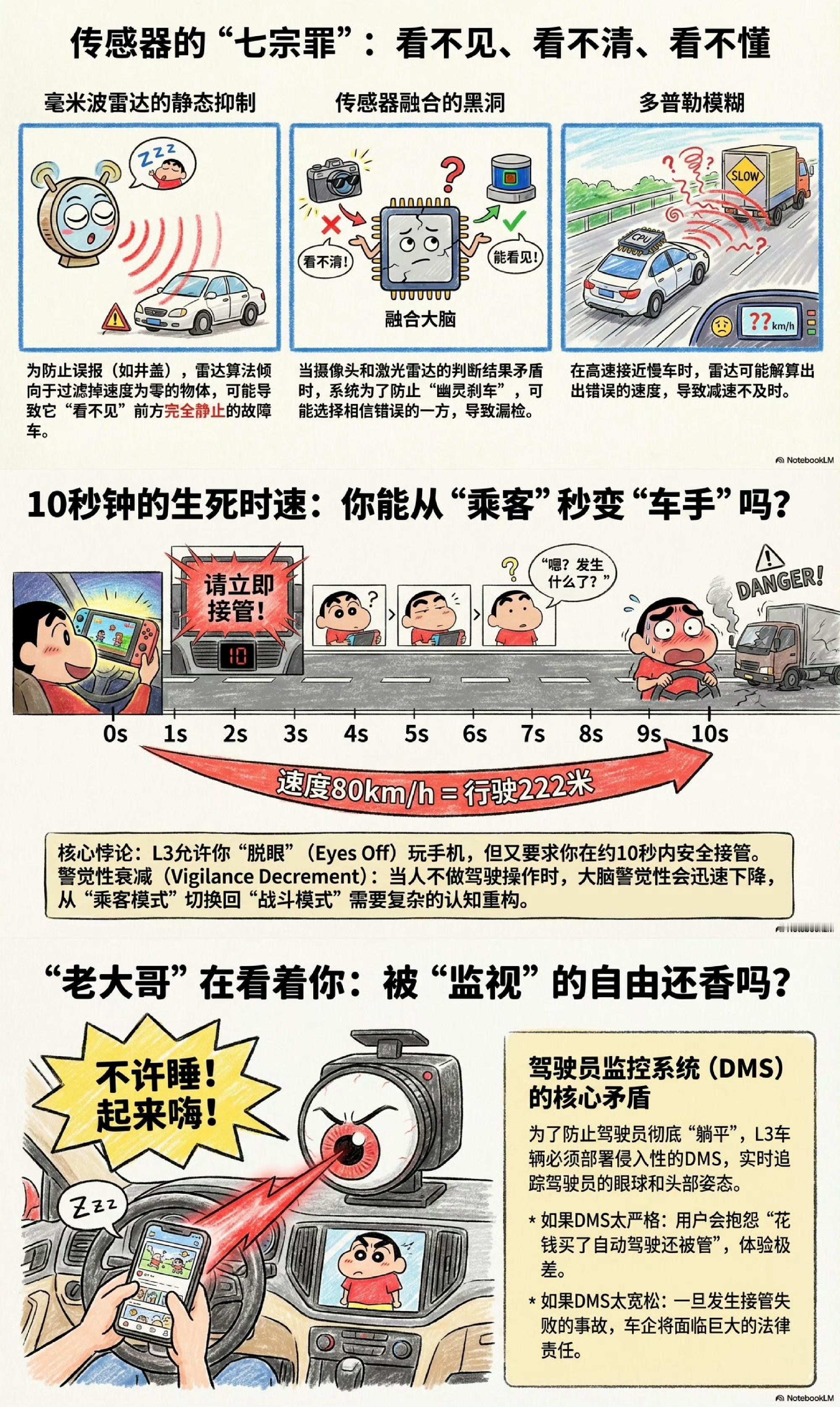 一组漫画看懂L3级别自动驾驶。L3事故该谁负责，由谁充当裁判？邓承浩谭乔谈L3事