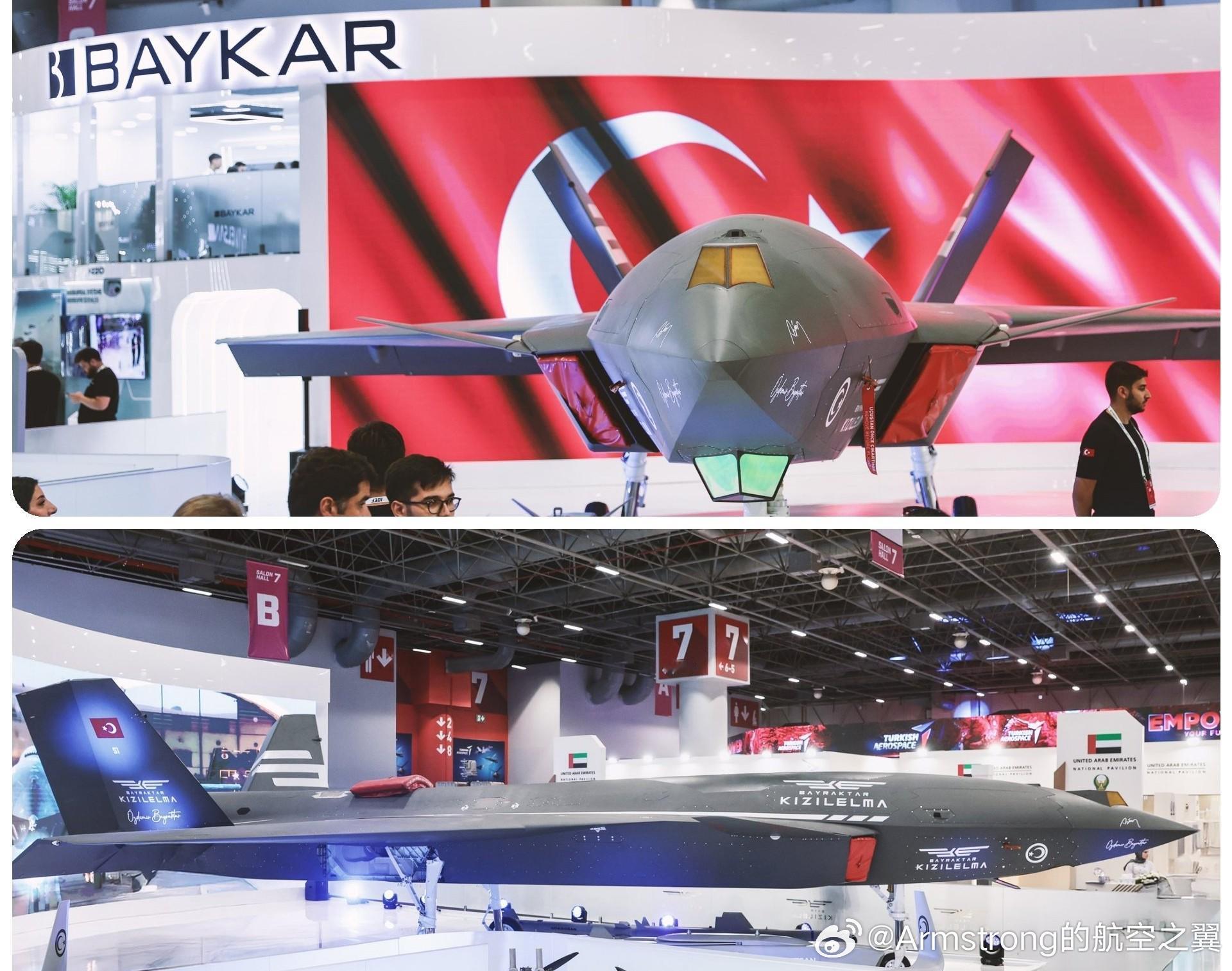 在土耳其IDEF 2025展会上，BAYKAR公司展示了其红苹果无人机机鼻上方的