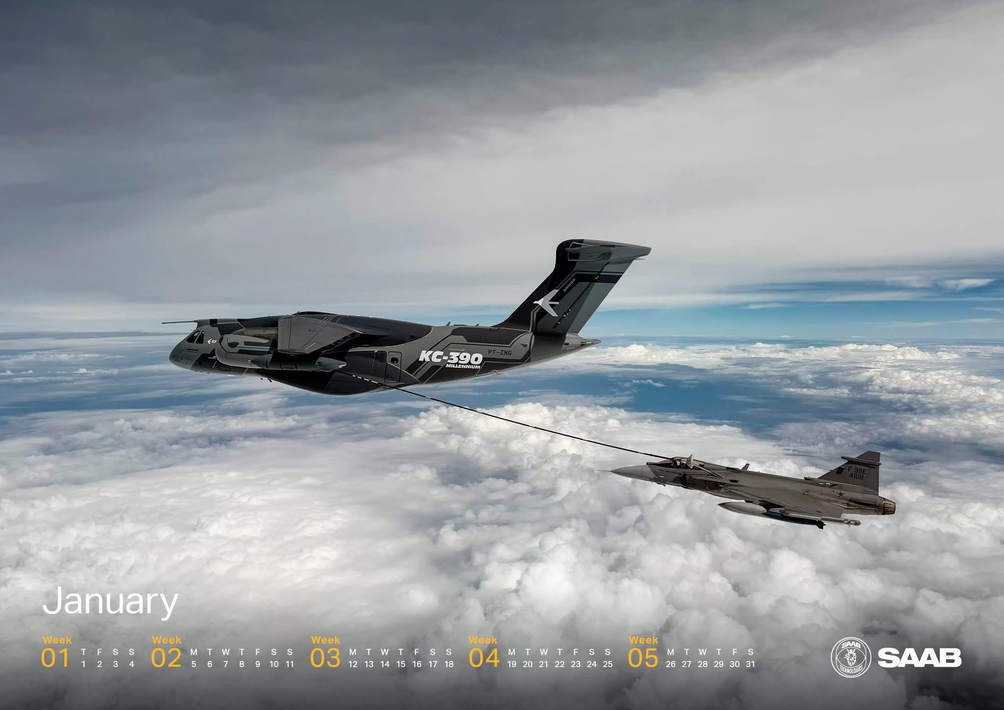 今日鹰狮 早安，KC390和巴西空军鹰狮E空中加受油对接空对空2026年1月，你