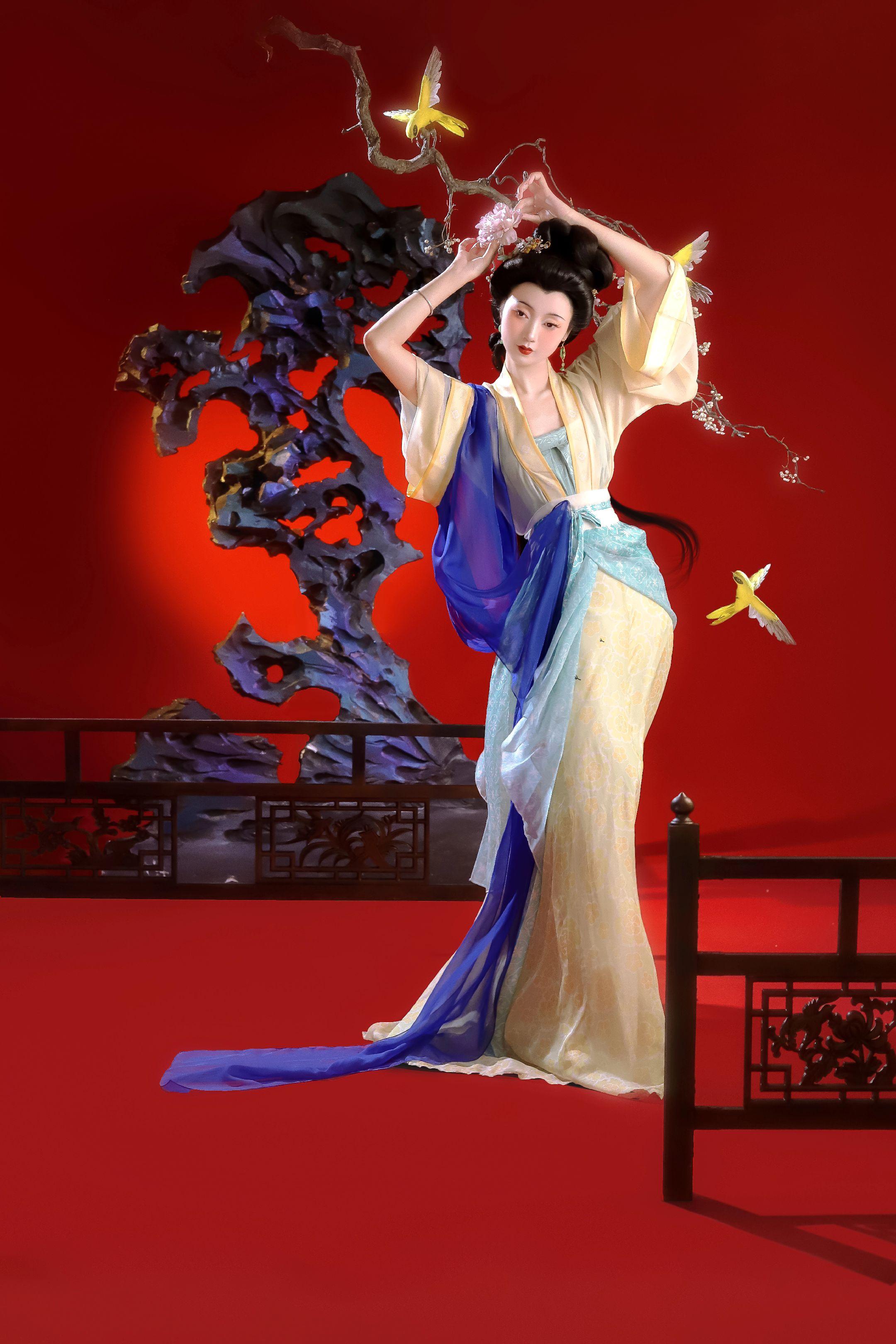 碧玉闺窗眉小试，一霎晴风响佩环……宋制这样拍好像挺不错仕女图
