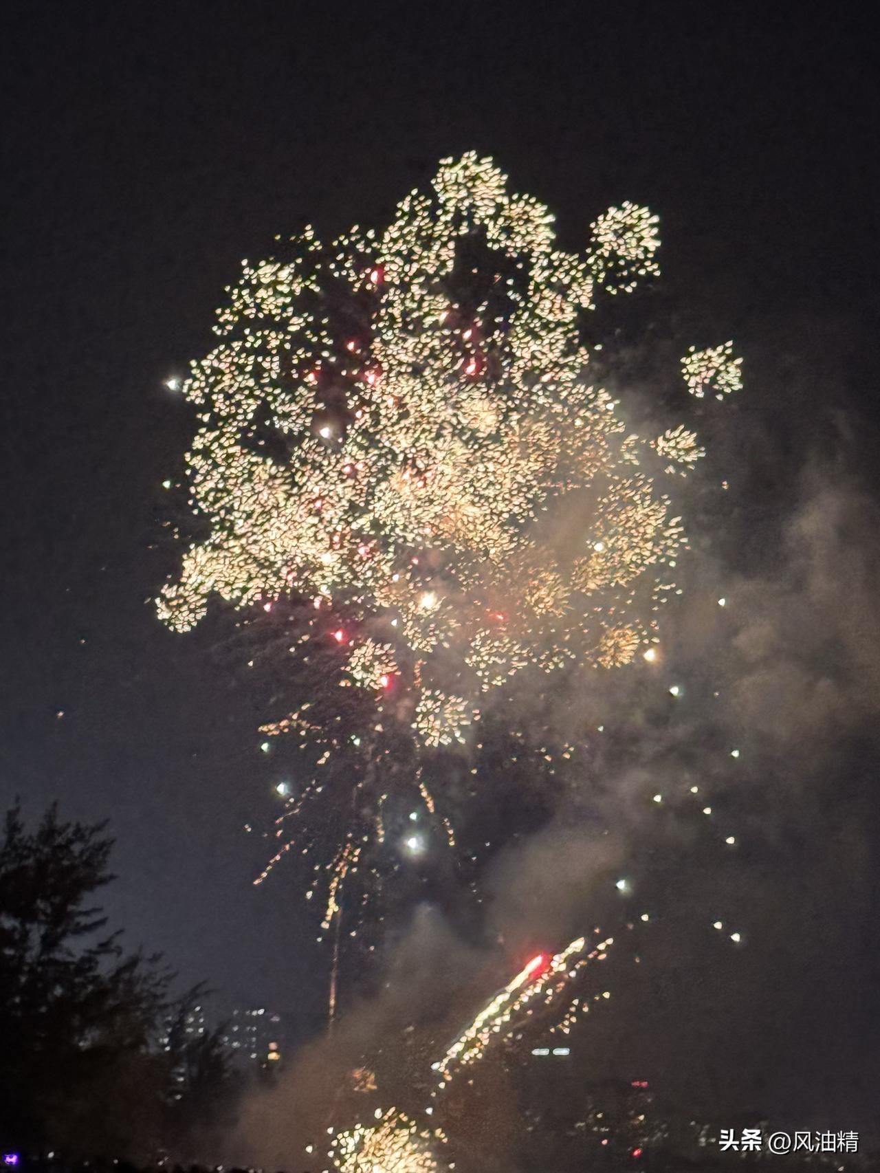 昨天晚上散步时居然看到了烟花，我也是在不经意间邂逅了这份美丽。