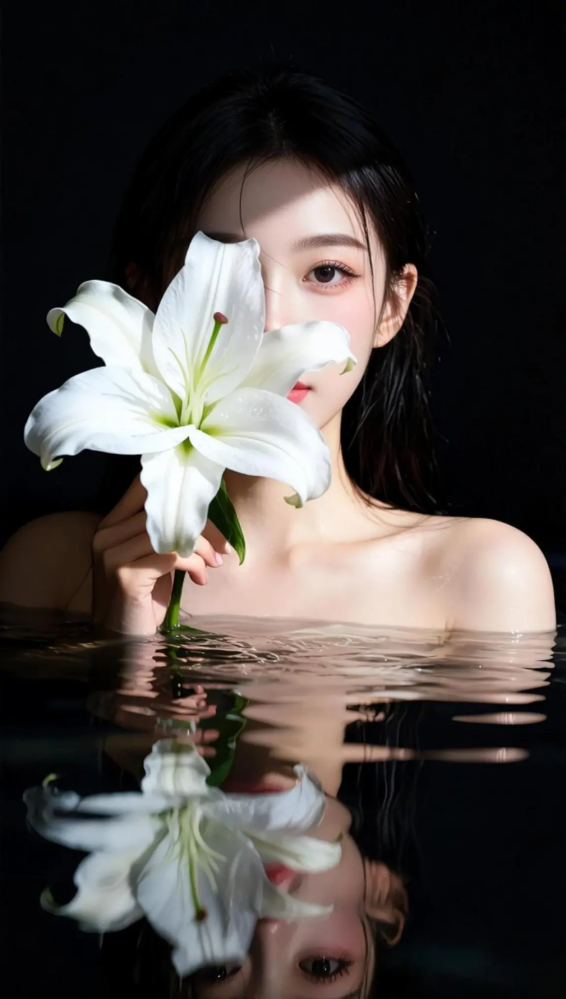 水中百合写真     谁拍谁好看