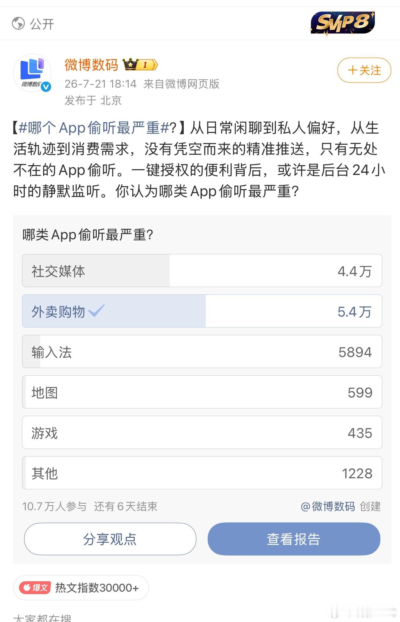 哪个App偷听最严重前一秒还在跟朋友聊的事情 下一秒打开某些软件立马精准推送大家