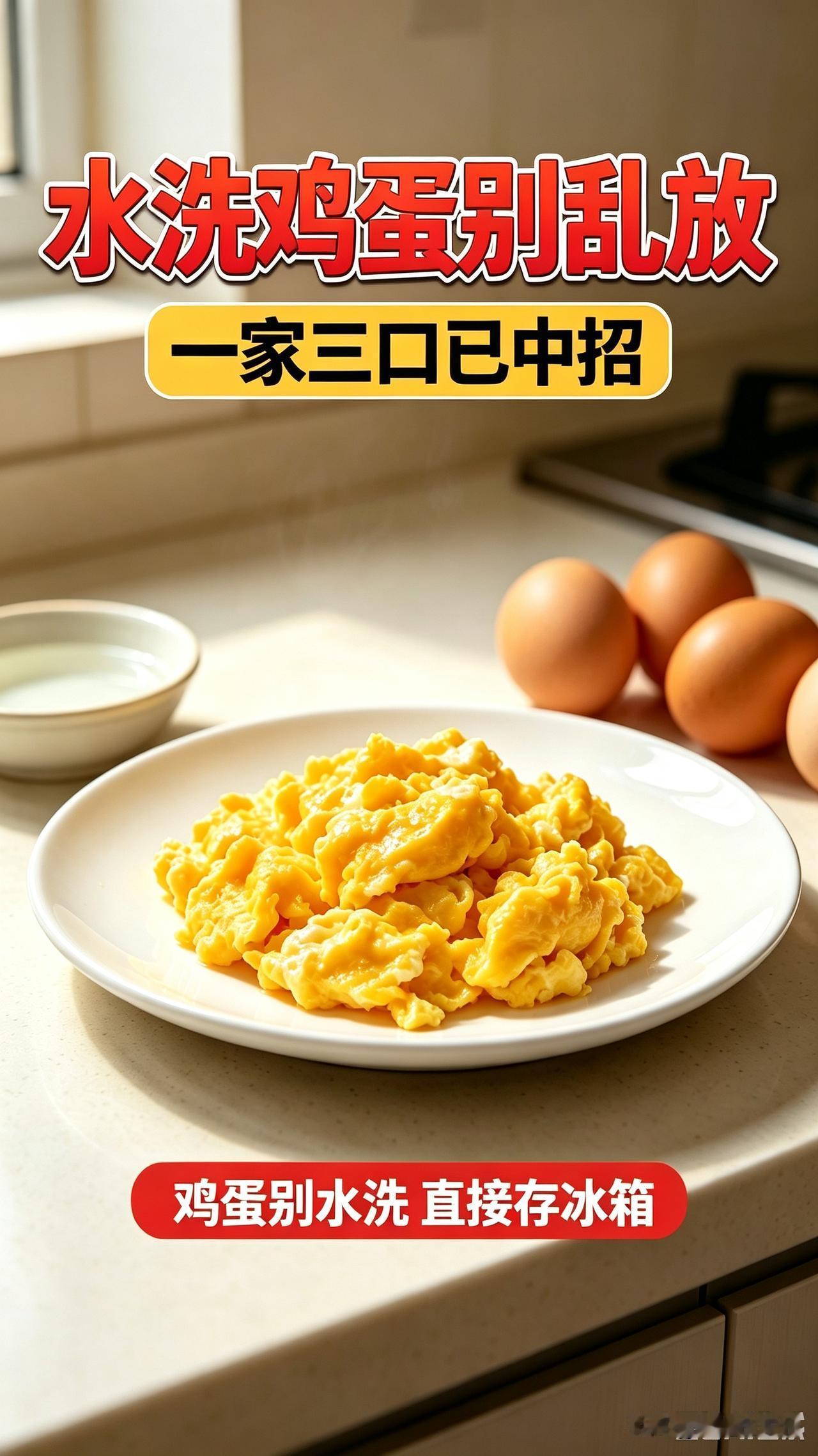 警惕！水洗鸡蛋致一家三口集体中毒，很多家庭都做错
 
买回家的鸡蛋，不少人习惯冲