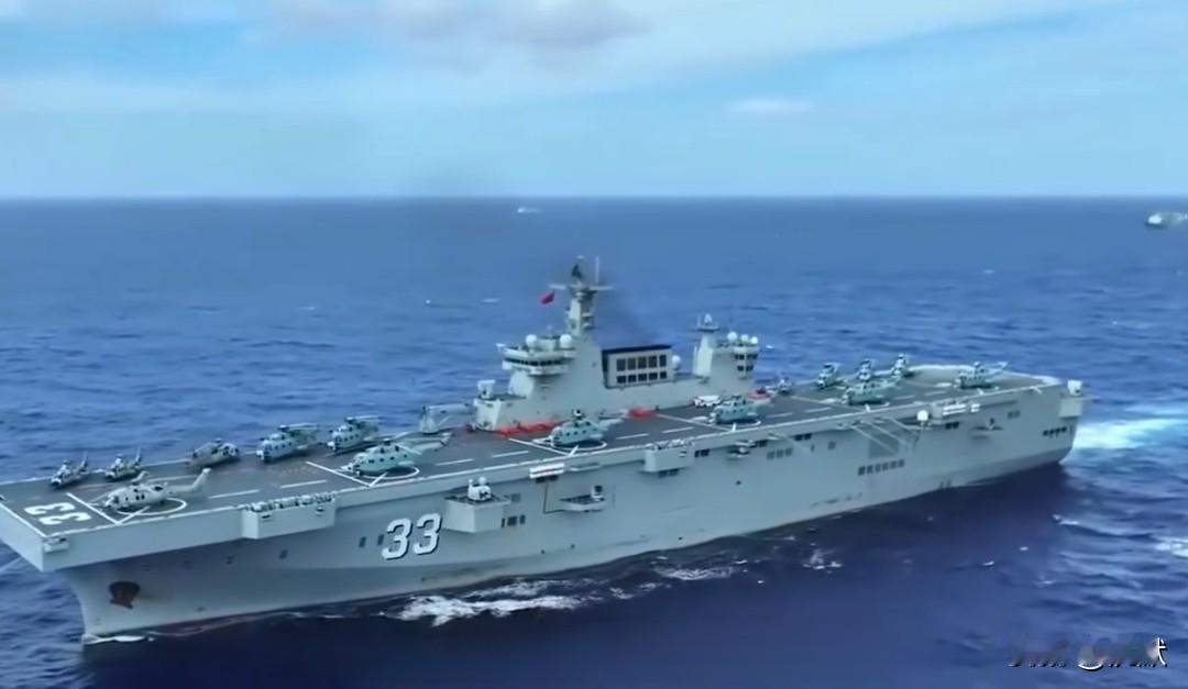 【075型两栖攻击舰开始展现强大两栖战力】近日官媒公开了075型两栖攻击舰安徽舰