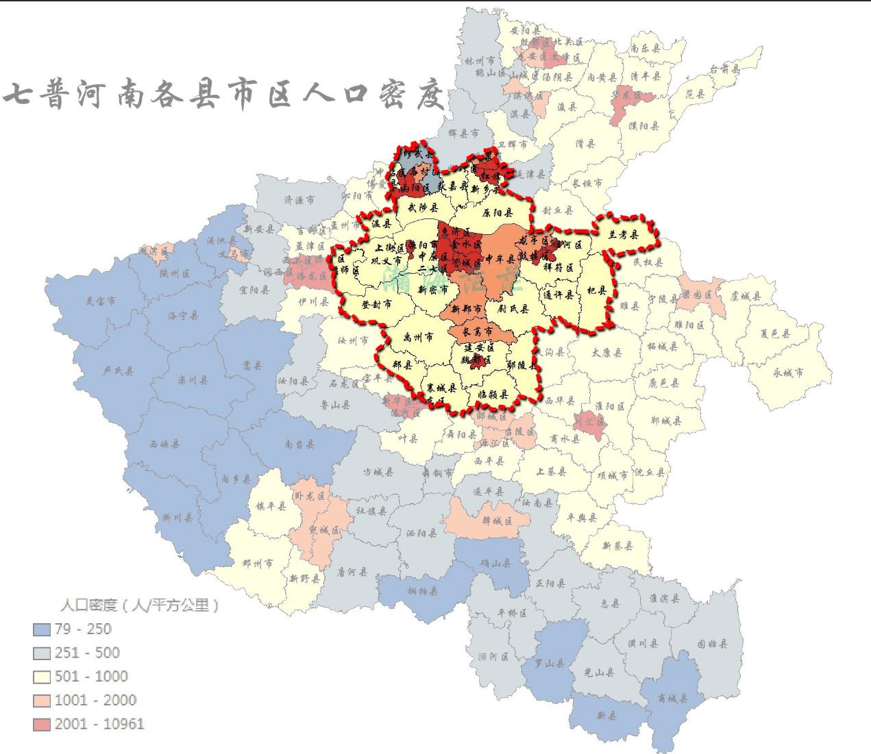 超2000万人口的郑州都市圈！
郑州都市圈核心圈层的人口密度挺大，或许这就是圈定