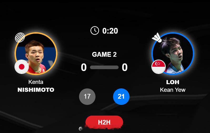 男团 C组 日本 VS  新加坡 男单 西本拳太 17-21 骆建佑 2026亚