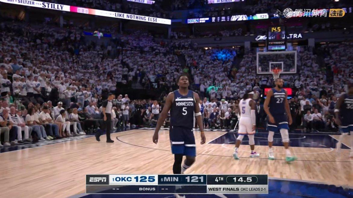 留给森林狼的时间不多了…121-125雷霆vs森林狼 ​​​