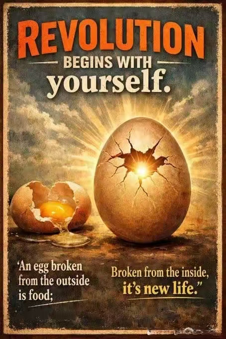 鸡蛋理论，都制作成海报了 