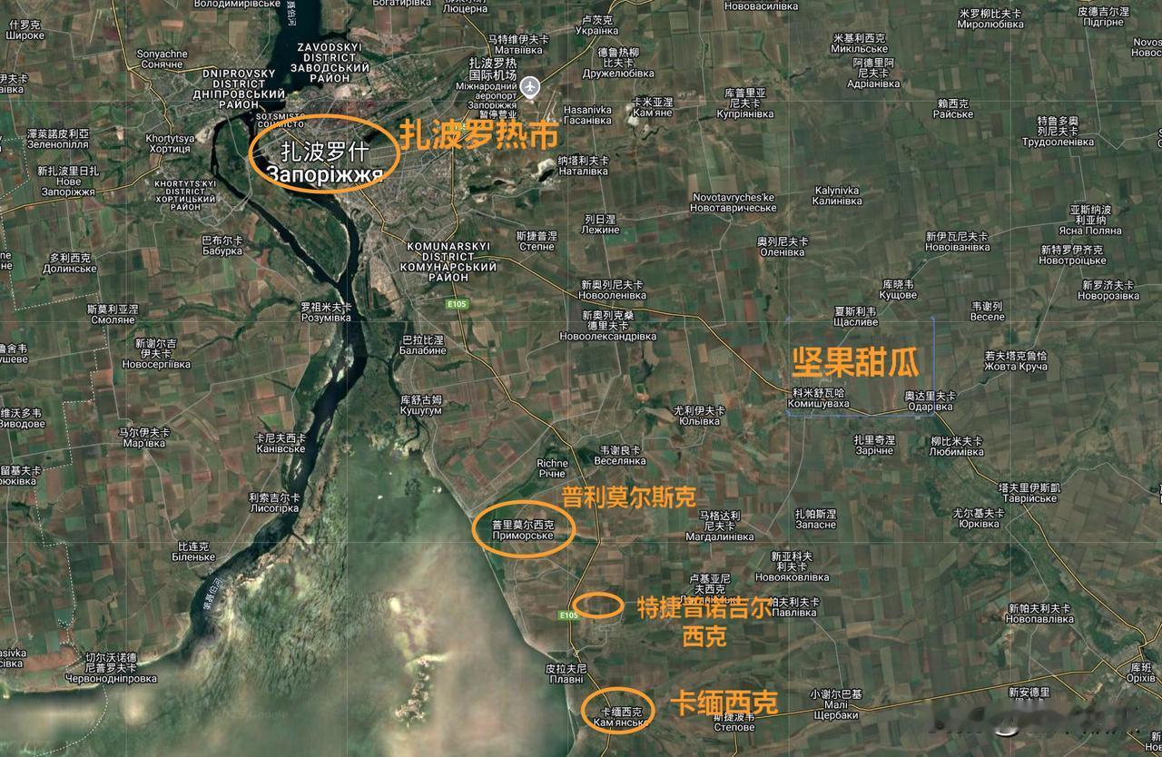 扎波罗热南部，俄军第聂伯河集群空降兵继续向北推进。放大地图看，这里虽然防线多，乌
