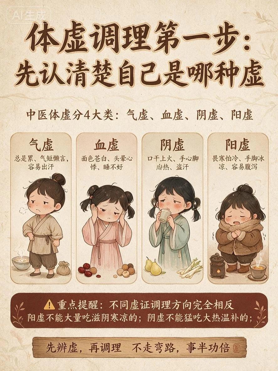 体虚调理第一步：不急进补，先辨自身体质