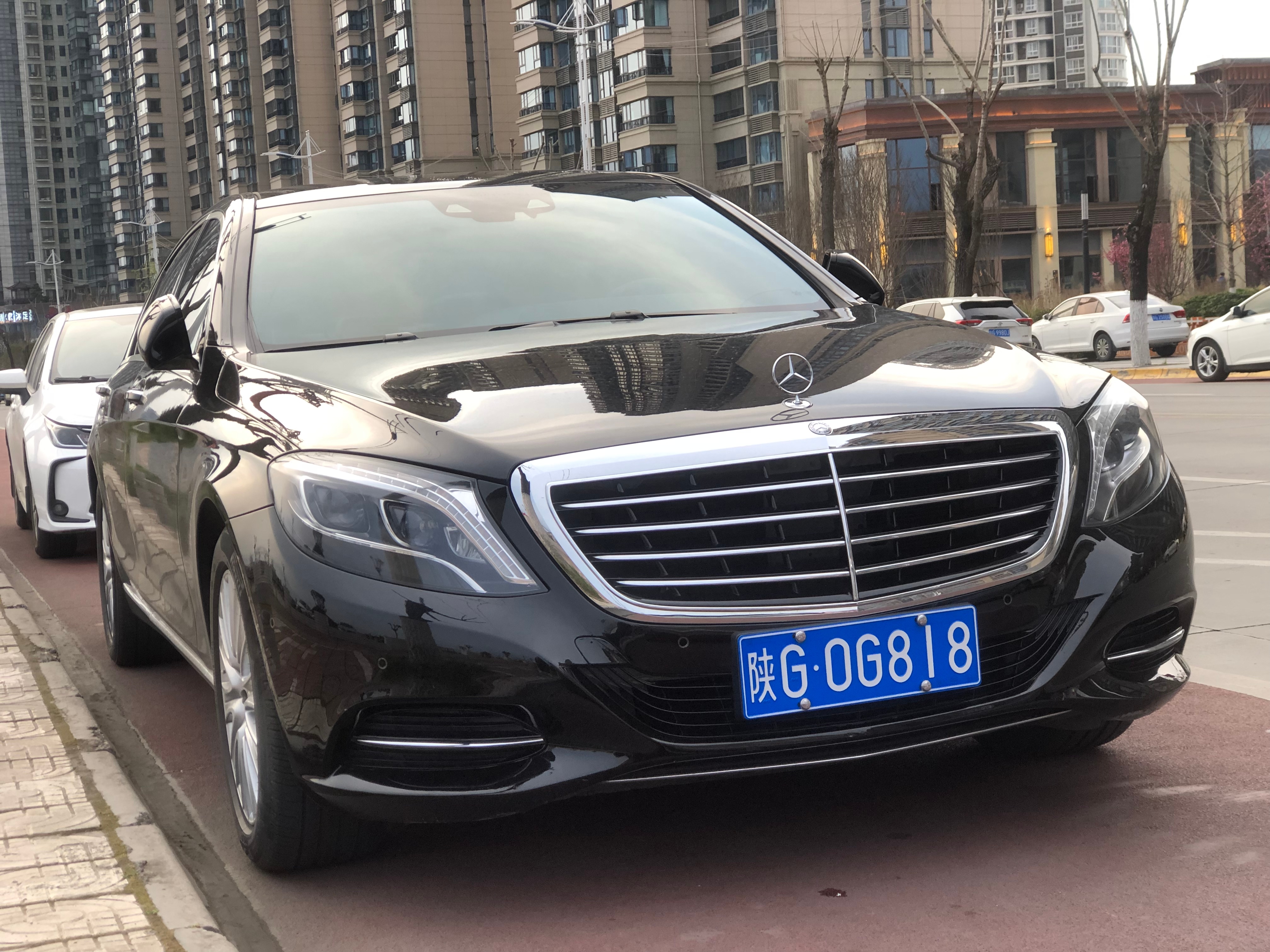 全球车牌 陕G0G818奔驰S320L 安康