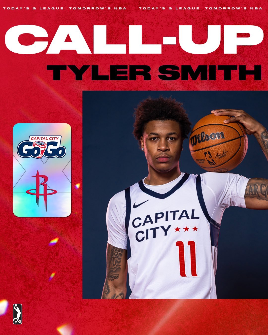 泰勒·史密斯与火箭队签下一份双向合同。火箭将裁掉双向合同球员凯文·哈里斯。泰勒·