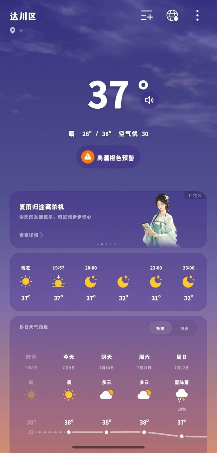 我的妈啊 都晚上了还37℃ 