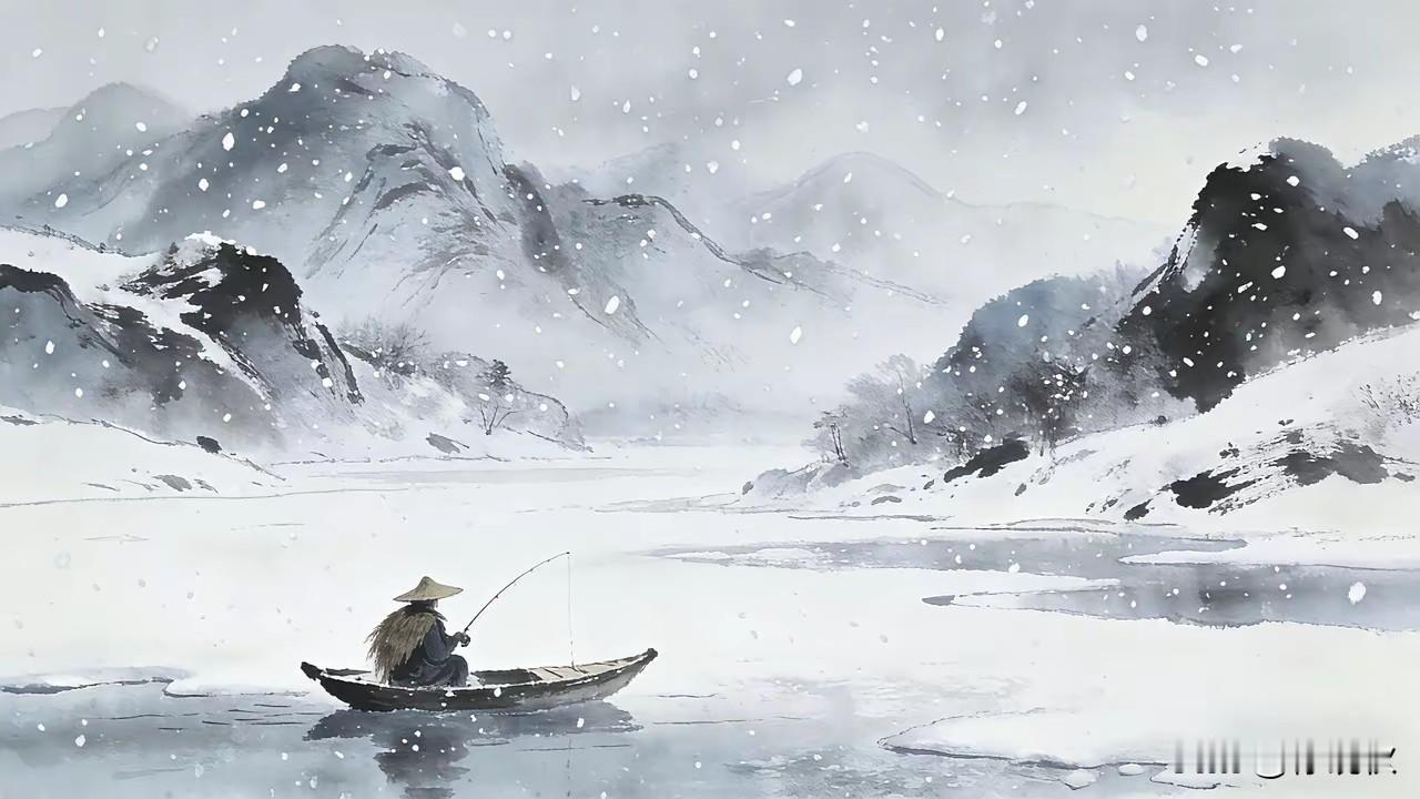 千里烟雨尽朦胧，
瓦舍檐下坐老翁，
身披蓑衣似禅定
伯牙子期待相逢？