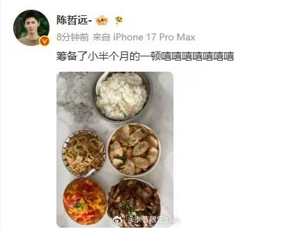 陈哲远给自己准备了一盆米饭陈哲远放纵餐给自己准备了一盆米饭 