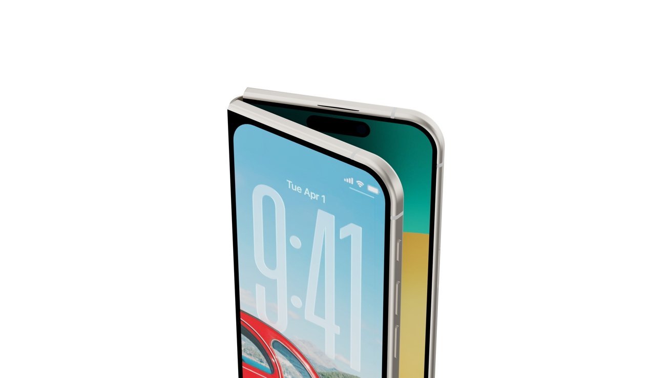 看了一下外媒做的折叠 iPhone 渲染图，是5.5英寸外屏+7.8英寸内屏的组