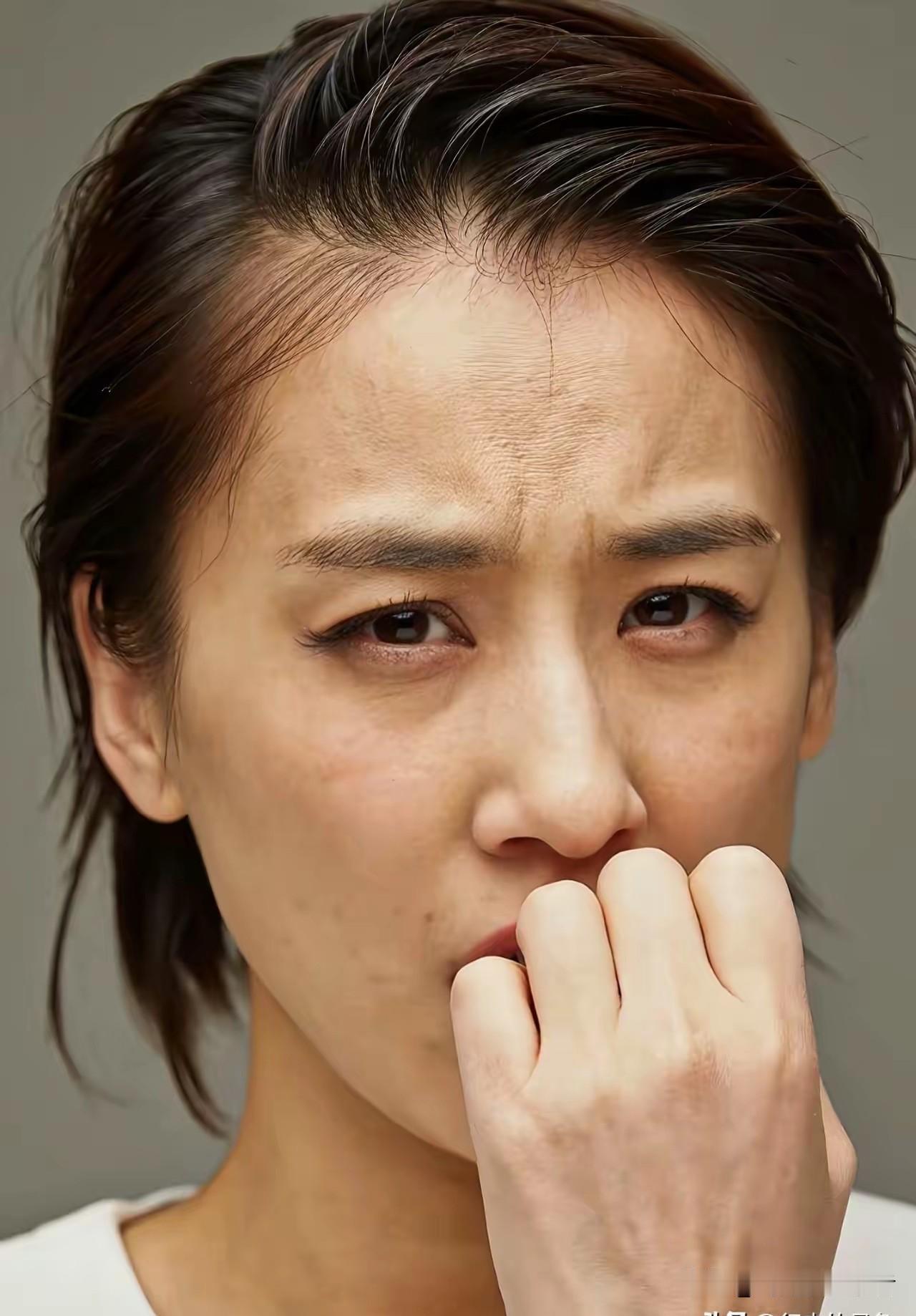 黄圣依的五官真的很漂亮，哪怕故意把皮肤老化，但是黄圣依眼睛里有光，一种在成年人眼