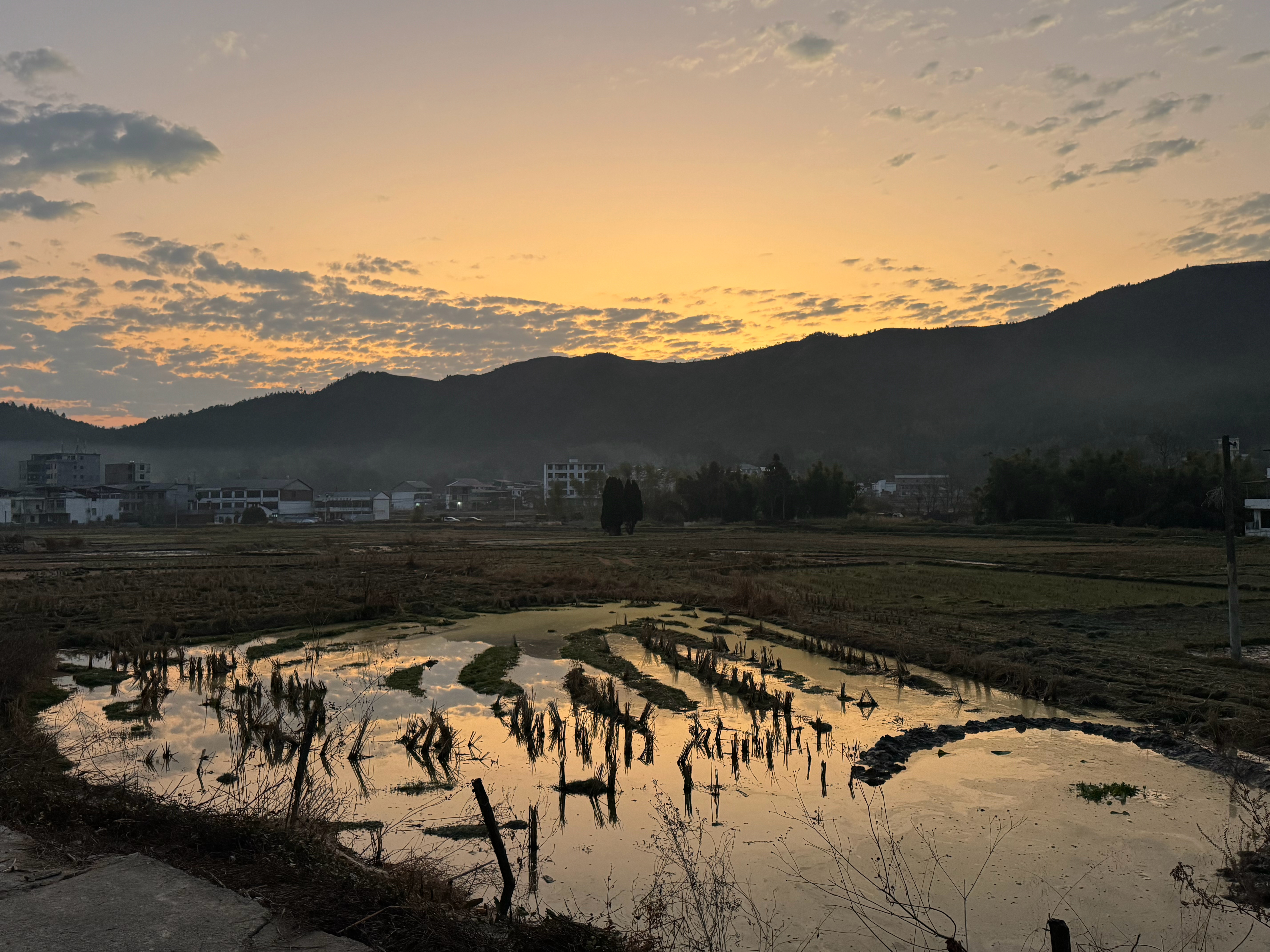 小时候就觉得太阳每天升起好美，那时候没手机记录，长大了之后回老家只想睡觉也没时间