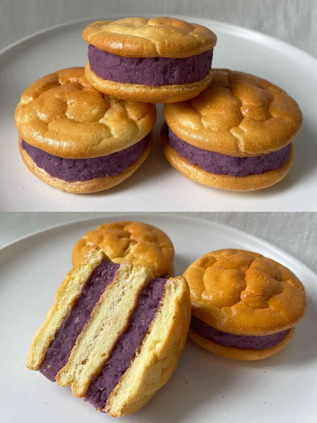 自制紫薯蛋糕(๑⃙⃘´༥`๑⃙⃘)低卡大理石蛋糕胚