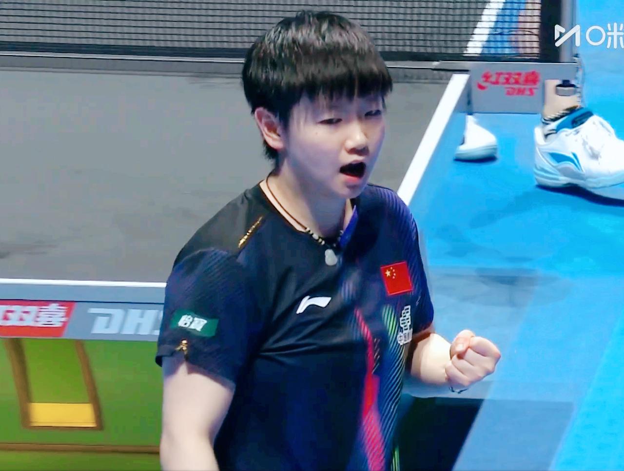 世界杯决赛，王曼昱为何1:4输给了孙颖莎？
其实今天鳗鱼不在状态，
正手打丢了多