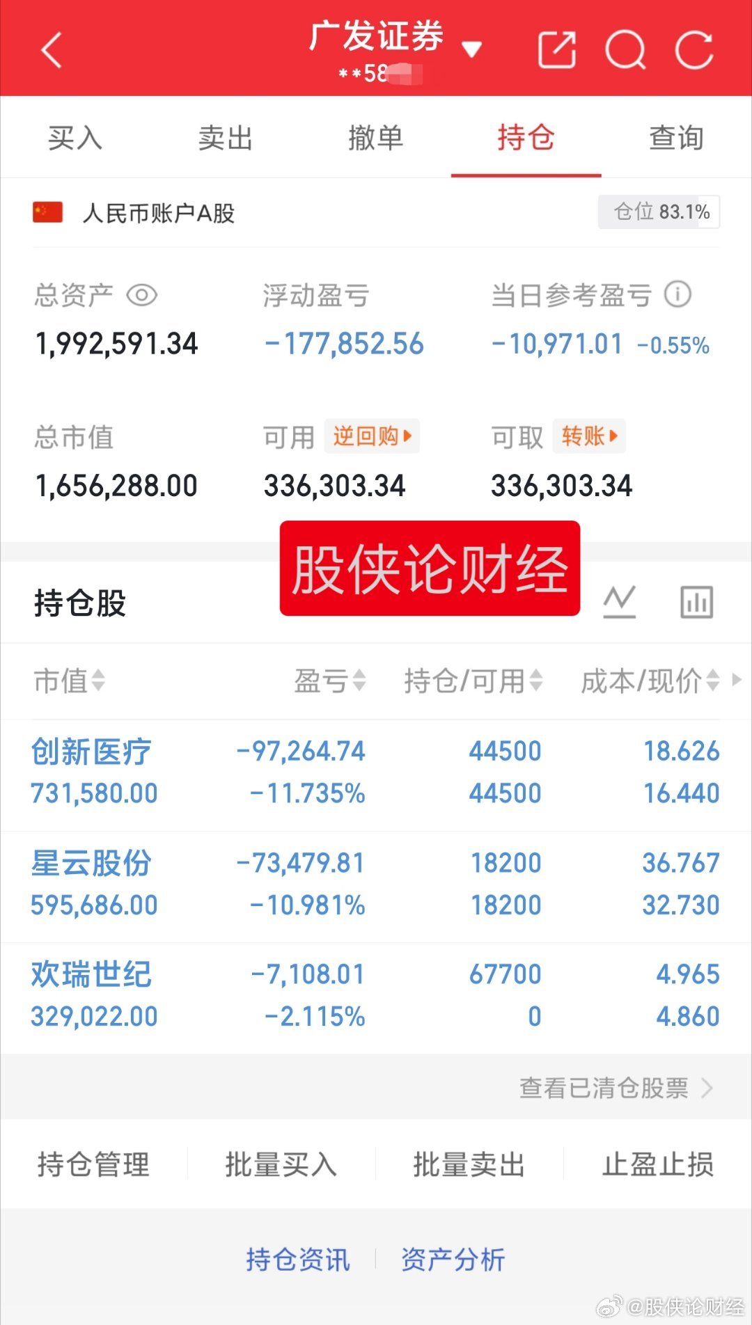 最近这么邪门的吗，一买就你跌，一卖就涨？30万本金实盘记录（第328天）目前资金