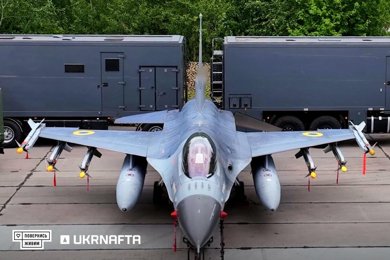 乌克兰空军的F16AM战机，原先属于荷兰空军的战机，白送乌克兰空军作战。乌克兰的
