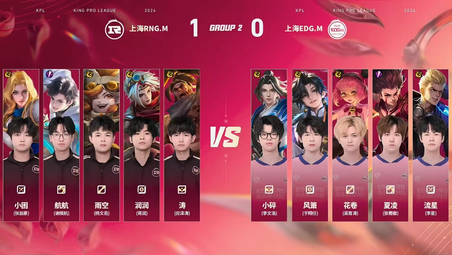 RNGM对战EDGM【2026KPL夏季赛 常规赛第一轮】上海RNG.M vs 