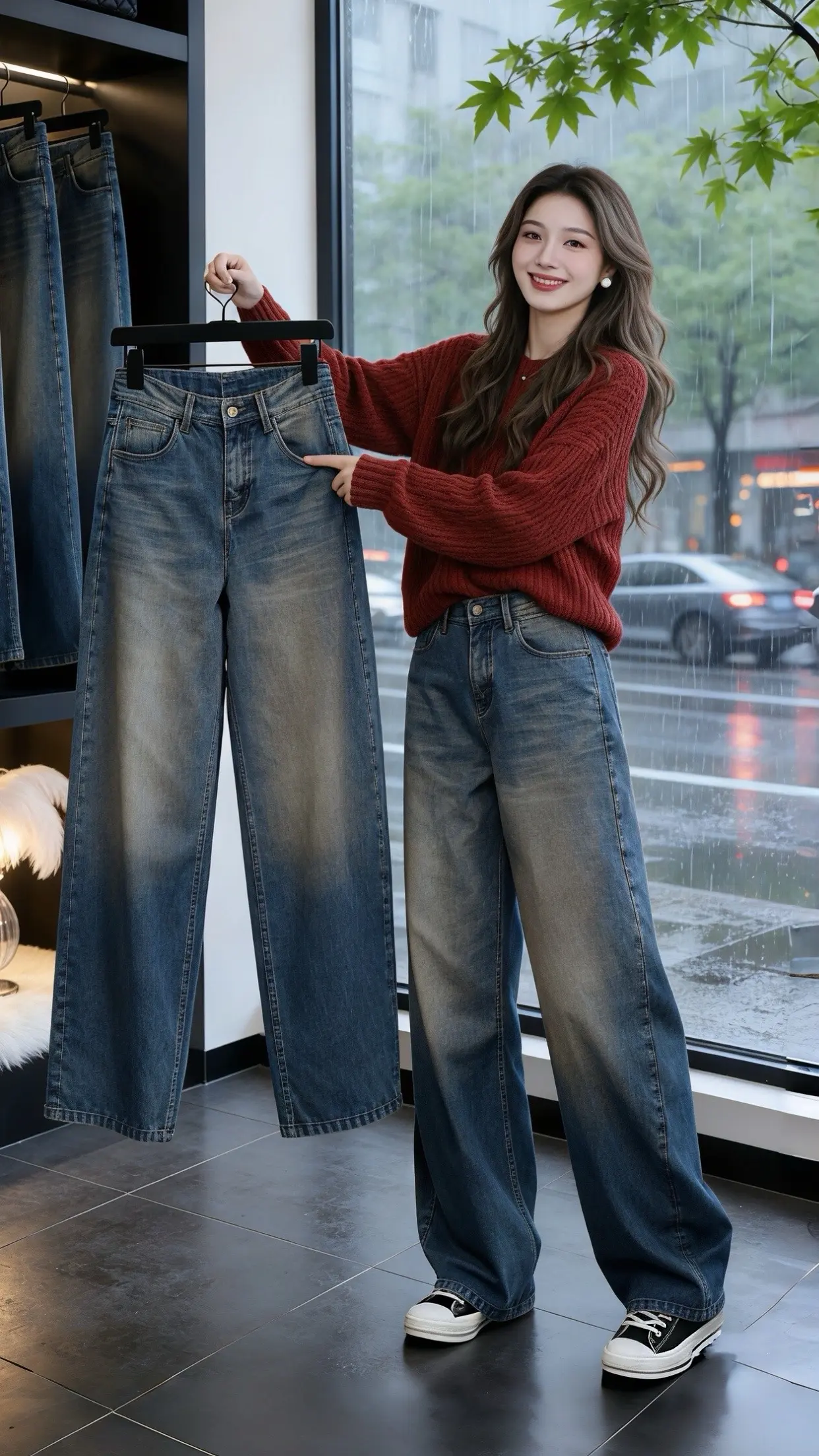 一条牛仔裤搞定一周穿搭 阔腿裤穿搭 穿出自己的风格 春款上新 显瘦穿搭