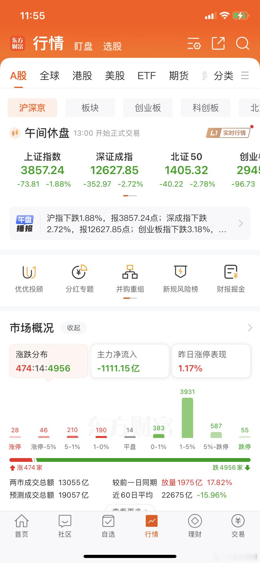 今天市场绿油油，大家慌了吗