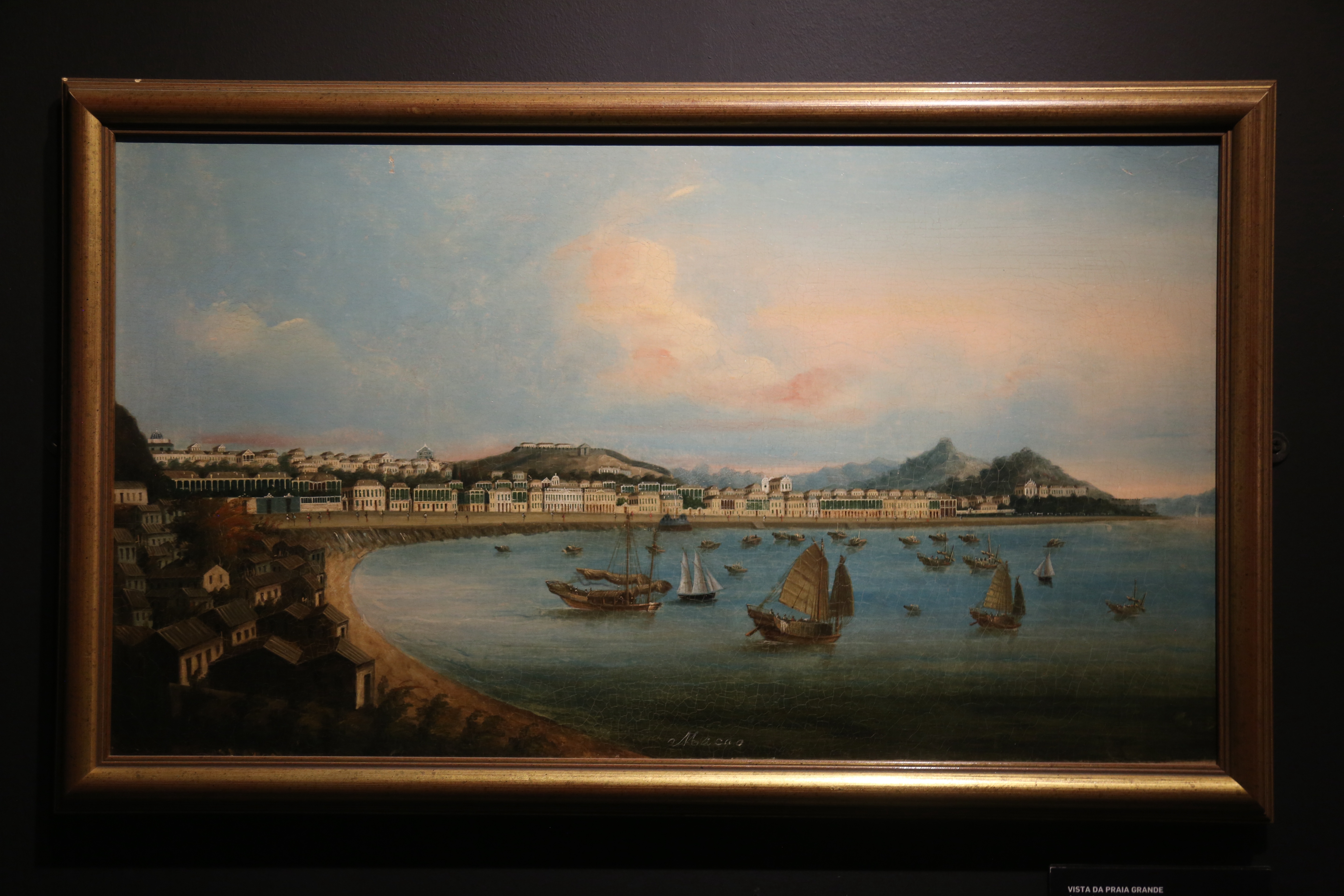 里斯本东方艺术馆藏1840年左右无名氏绘制的澳门风景 