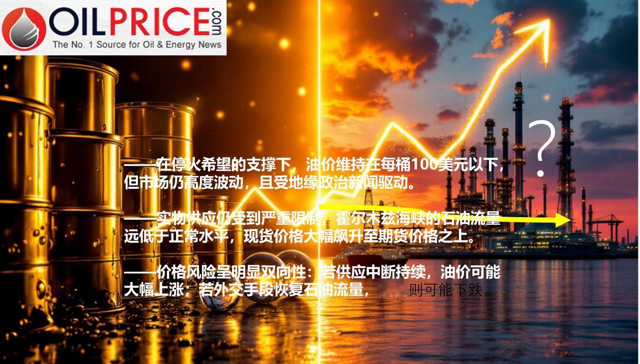 油价未来走势：是涨还是跌？

自美国4月13日启动海军封锁、阻止与伊朗相关的船只