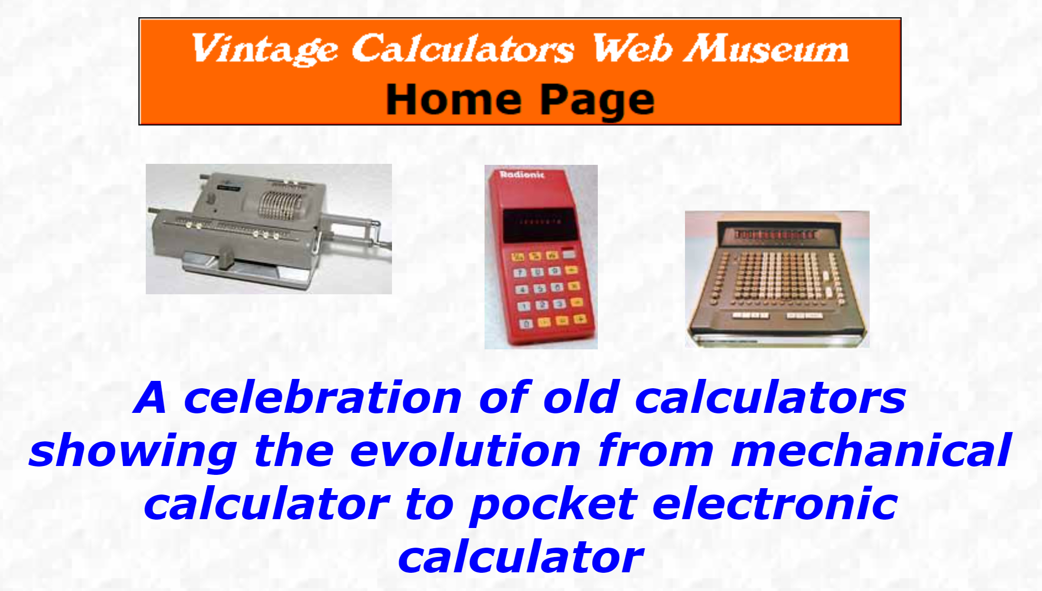 老式计算器在线博物馆网址：     www.vintagecalculators