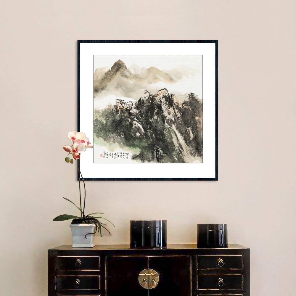 万鼎老师精品斗方，有合影，收藏佳品#字画 #家居挂画 #字画 #带你走进画里 #