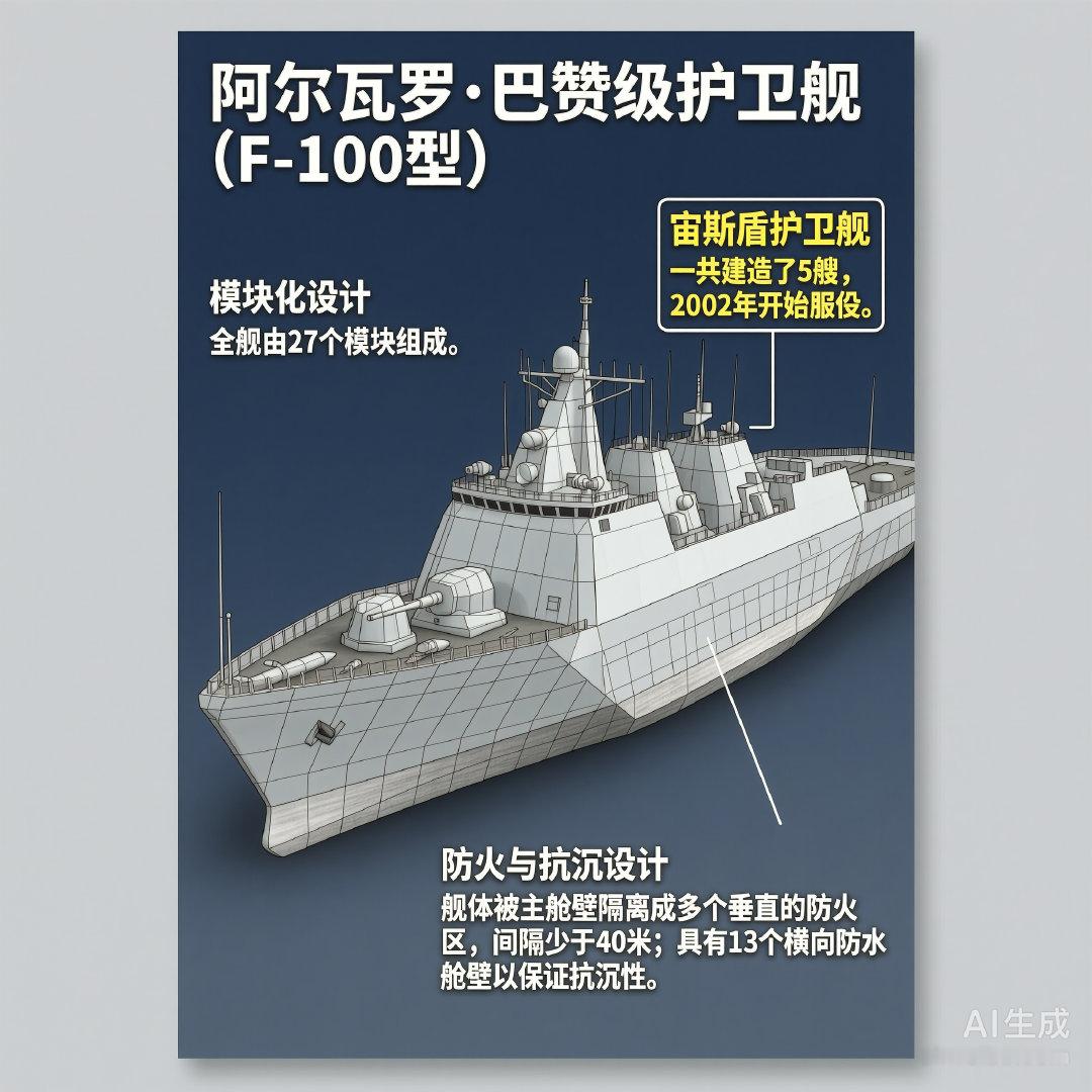 军事ai新视野 西班牙“阿尔瓦罗·巴赞”级护卫舰“阿尔瓦罗·巴赞”（Álvaro