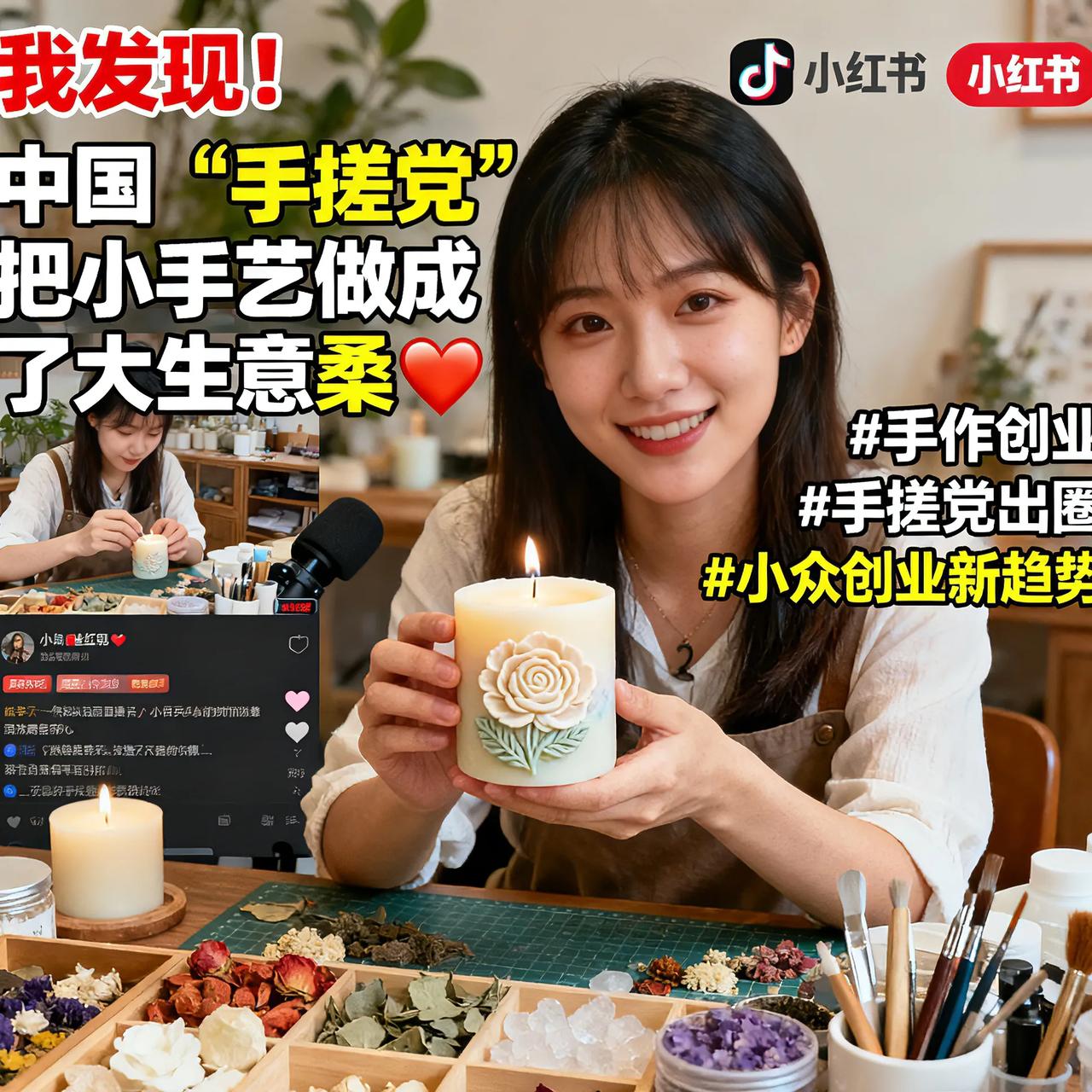 中国“手搓党”把小手艺做成了大生意🔥
 
最近发现个有意思的现象，越来越多年轻