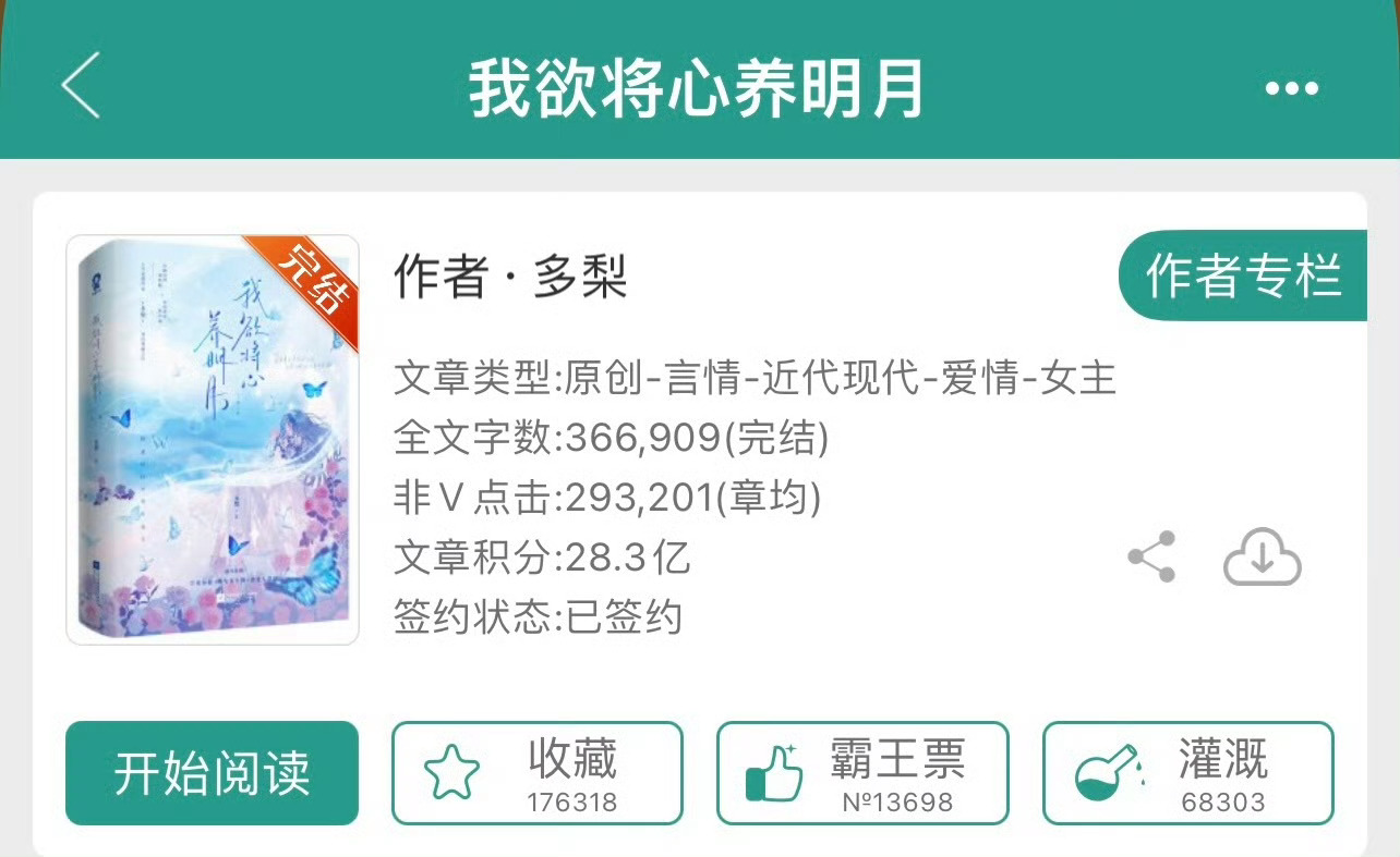 小说推荐：《我欲将心养明月》 作者:多梨简评：娇俏肆意女大学生vs古板隐忍帅气总