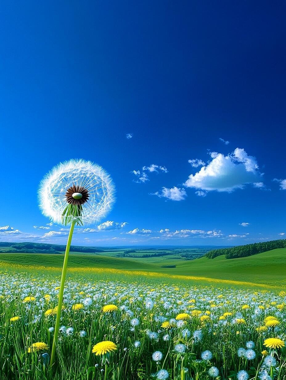 吹起蒲公英的种子，去看看世界🌿。 [求关注][拜托][点赞] ​​​