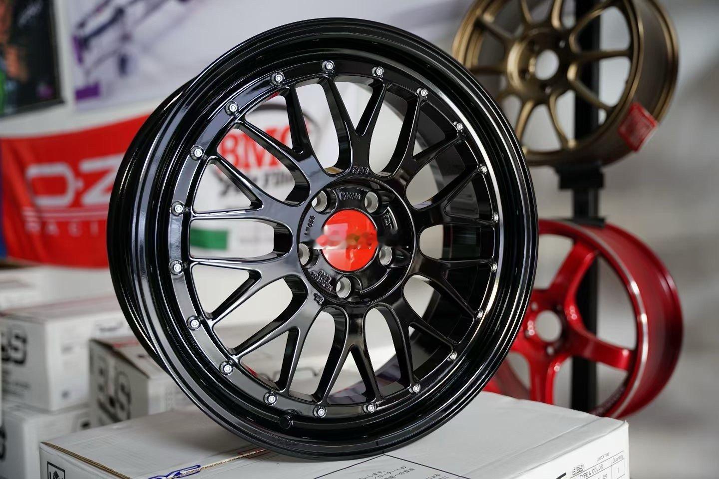 BBS LM455 BKBK-SS全黑18寸 7.5J ET40 5-112迷你