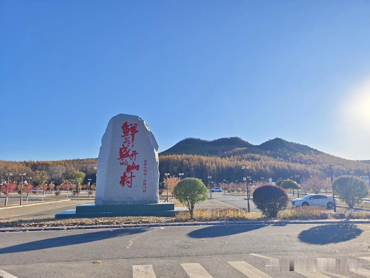 #秋日生活打卡季#长春市九台区马鞍山村，这是里鲜花盛开的村庄，小村子越来越干净整
