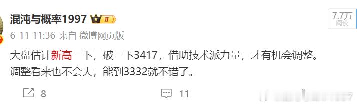 终于突破3417创反弹新高了。其实一周多前本来就要新高，只是被中东打断。后面几天