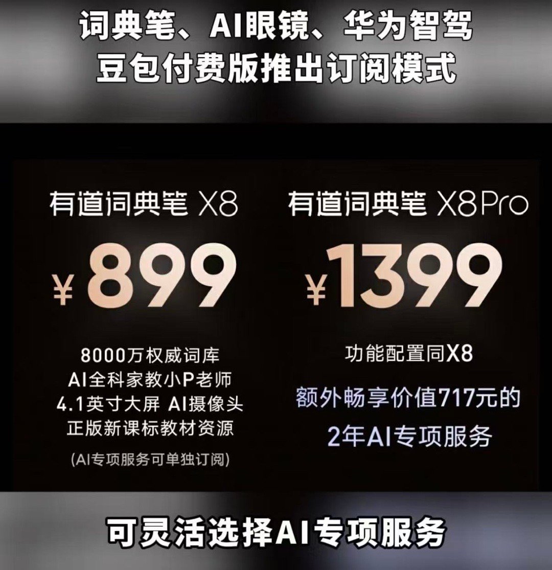 终于明白AI免费和订阅的区别了AI硬件订阅制会成为主流吗只做课内单词查询和简单翻