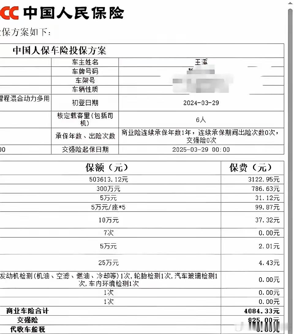 没想到问界M9的保险费这么低？50万的车啊！本以为得1万多保险费，结果才4000