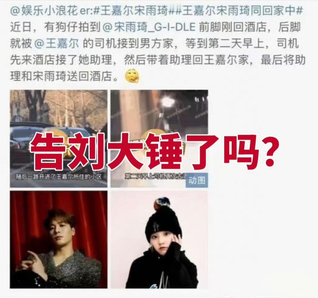宋雨琦方起诉白鹿粉丝不告源头？ 不告刘大锤？把告白鹿粉丝当做单身申明了吗好招笑 