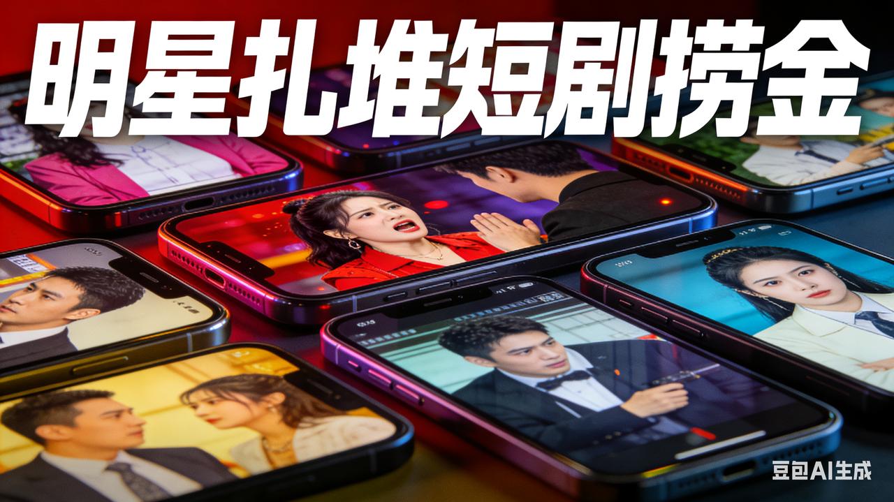 3. 2. 短剧圈彻底疯狂！明星扎堆捞金，背后真相太扎心
  如今各路明星名人扎